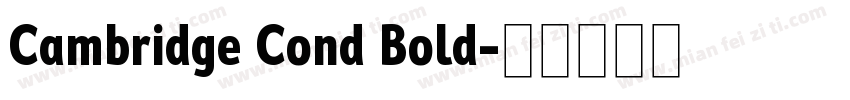 Cambridge Cond Bold字体转换
